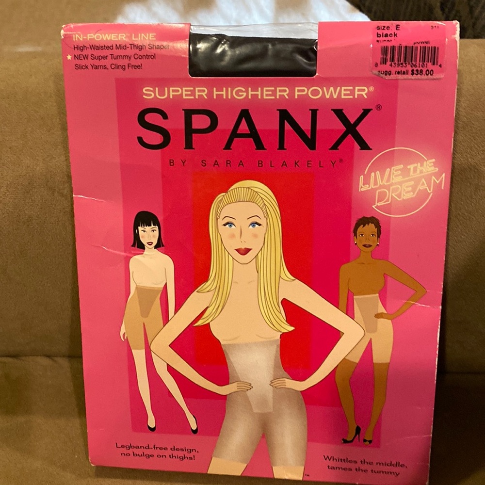 Spanx black mid thigh shaper
